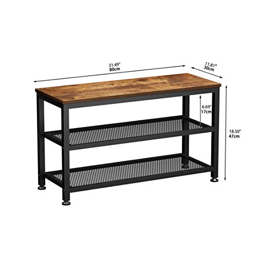 JOISCOPE-Shoe-Bench-2-Tier-Industrial-Shoe-Storage-Rack-with-Seat-for-Small-Spaces-Entryway-Foyer-HallwayVintage-Oak-Finish