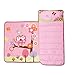Funhouse Woodland Kids Nap Mat Set – Includes Pillow and Fleece Blanket – Cute Owl Design - Great for Girls Napping during Daycare, Preschool, or Kindergarten - Fits Toddlers and Young Children