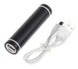 Black - 2600mah Ultra-compact Portable External Battery Backup Charger Power Bank Charger for Iphone 5s 5c 5 4s 4 (Apple Adapter Not Included), Motorola Moto X, Samsung Galaxy Note 3 2, Galaxy S4, Galaxy S3, (Black Pouch Not Included in Package)