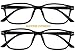 Success Eyewear Computer Glasses 2 Pairs Anti Glare Anti Reflection Classic Reading Glasses Quality Comfort Glasses for Men and Women Set of 2 Shiny Black 0