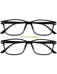 2 pares de gafas de lectura clásicas antirreflejos para computadora, gafas de lectura de calidad, cómodas, para hombres y mujeres