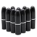 JETEHO 10Pcs Black Bullet Empty Lip Balm Lipstick Tubes Container
