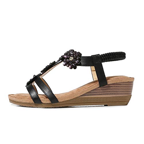 5 Desirepath+Wedge+Summer+Rhinestone+Sandals