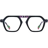 HEPIDEM Multicolor Acetate Glasses Frame Men Vintage Square Eyeglasses Optical Spectacles 9269