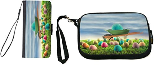 image for Rikki Knight Blue Easter Egg Wheelbarrow Spring Color Easter Eggs Desi