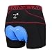 baleaf Men's 3D Padded Bike Shorts Cycling Underwear MTB Liner Road Biking Bicycle Clothes Red XL