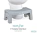 Squat N Go 7” Folding Squatting Stool | The Only Foldable Toilet Stool | Convenient and Compact – Great for Travel | Fits All Toilets, Folds for Easy Storage, Use in Any Bathroom | Cool Grey Color |