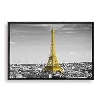 Framed Canvas Home Artwork Decoration Gold Scenery Canvas Wall Art for Living Room Bedroom - 16x24 inches