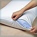 Premium Waterproof Pillow Protectors - Queen Size 20''x32'' Set of 2 - Zippered Pillow Cover Made with Soft Terry Cotton Fabric - Hypoallergenic and Dust Proof