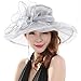 SAFERIN Women's Organza Church Kentucky Derby Fascinator Bridal Tea Party Wedding Hat