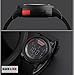 Men's Digital 50M Waterproof Electronic Unique Round Outdoor Sport Watch Sillicone Band Heavy Duty Army Military 24H Time LED Back Light 164FT Water Resistant Calendar Month Date Day - Black & Red