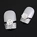 JOVANA Silver Rose Flower 10 Pieces Silver 3d Alloy Nail Art Slices Glitters DIY Decorations
