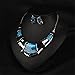 Girl Era Sexy Luxury Egyptian Style Chunk Collar Necklace & Earring Set(blue)