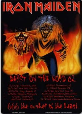 Iron Maiden Beast On The Road '82 Tin Sign