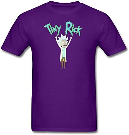 LouisClarkSS Men's Rick And Morty Tiny Rick Mens Adult T-Shirt Purple Medium