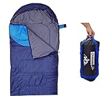 Sleeping Bag (47F/38F) Lightweight for Camping, Backpacking, Travel by OutdoorsmanLab- Kids Men Women 3-4 Season Ultralight Compact Packable Bags with Compression Sack