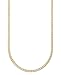 14K Solid Yellow Gold 1.5mm Cuban Curb Link Chain Necklace- Made in Italy- 16