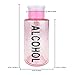 PANA 10oz Pink with Word Push-Down Dispenser Bottle - 1 Bottle - Empty Refillable Pump Bottle for Nail Polish Remover Liquid