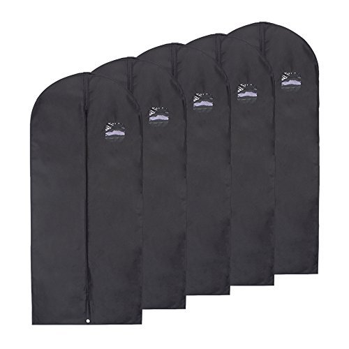 Fu global garment bag breathable suit bag 54 inches black dress t…