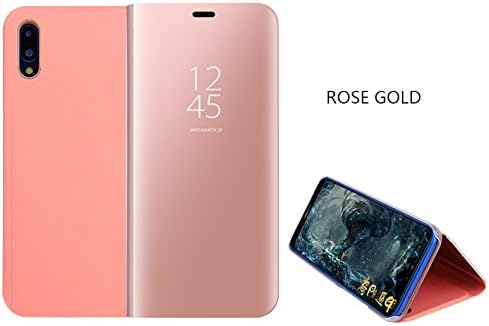 COVO Case for Huawei P20 Pro Mirror Plating Flip Case Smart View Flip Cover for Huawei P20 Pro (Rose gold)