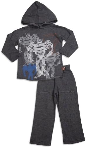 Charlie Rocket - Little Boys Long Sleeve Hoodie Pant Set, Black 29261-4T