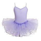 FEESHOW Girls' Camisole Gymnastic Leotard Dress Ballet Tutu Skirt Ballerina Dance Costumes
