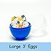 kididdo 6 Pack Jumbo 2 in 1 Safari Animal Bricks Easter Eggs with Toys Inside for Kids Boys Girls Easter Gifts Surprise Eggs Easter Basket Stuffers Fillers