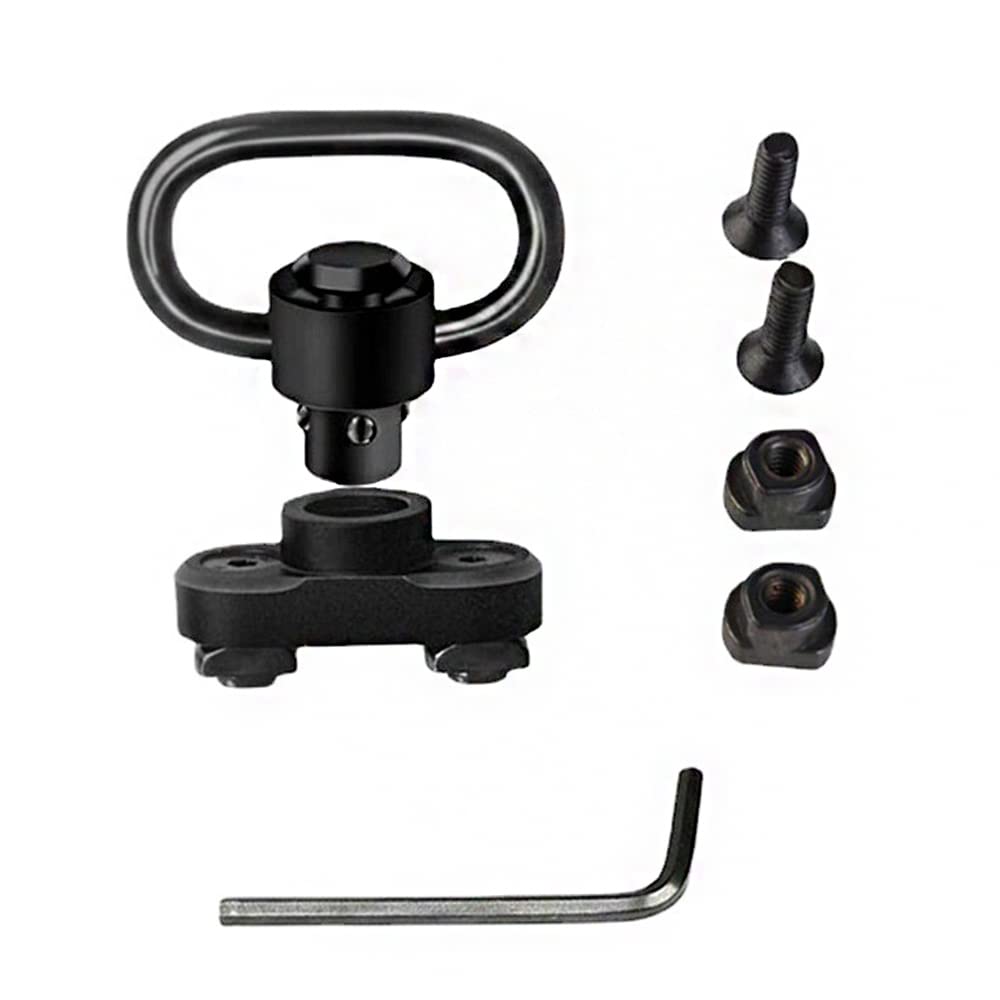 CENPEK QD Sling Swivel Mount 1.25 Inch Quick Detachable Kit with Quick Detach Push Button, Sling Mount Adapter and 360° Rotation Sling Swivel Base, for Rail HandGuard