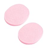 TOOGOO(R) 2 Pcs Cosmetic Oval Pink Sponge Facial Washing Cleansing Pads