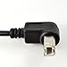 SinLoon USB 2.0 Type-B Printer Cable, 2-Pack USB 2.0 B Female to Type-B Male (90 Degree UP + Down Right Angle) Printer Short Extension Cable for Scanner, Mobile HDD and More (UP-Down)