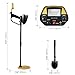 INTEY Classic Metal Detector - Lightweight Gold Digger with Pinpoint Function/Waterproof Search Coil -High Accuracy Metal Detectors Plus Folding Shovel/Rucksack (Min Length: 30In; Max Length: 40In)