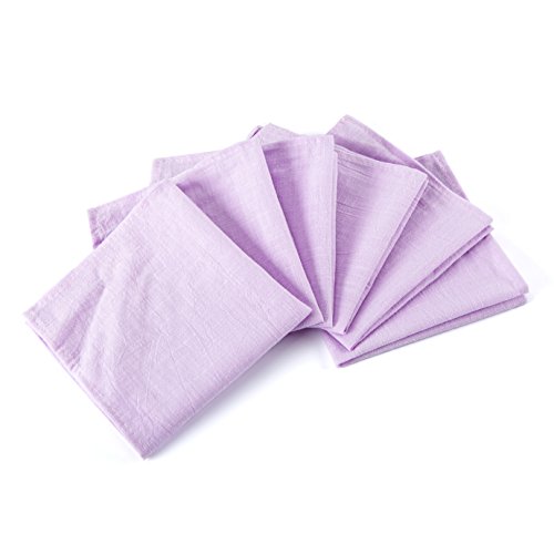 Lavender Cotton Napkins, Set of Six Natural Cloth Napkins, Cloth Dining Napkins, Wedding napkins, natural eco napkins