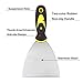 4 Pieces Stainless Stell Drywall Taping Knives Set,1.5/3/4/6 Inch Putty Knives, Wall Scrapers with Comfortable and Anti-slip Handle.