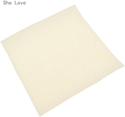 Aida Cloth - 14ct Cross Stitch Fabric Canvas DIY Handmade Needlework Sewing Craft Supplies Size 25x25cm. (2)