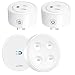 LoraTap Mini Remote Control Outlet Plug Adapter with Remote, 656ft Range Wireless Light Switch for Household Appliances, No Hub Required, 10A/1100W, White, 5 Years Warranty (One Remote + 2 Outlets) primary