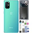 8T Back Cover Glass Replacement for OnePlus 8T 5G KB2000 KB2005 Back Glass Camera Glass Lens Housing Assembly Parts + Eject Pin Tools (Green)