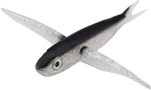 Amazon Co Jp ソフトルアー 釣り餌 ワーム ソフトベイト 淡水 海つり ジグ トビウオの形 マグロ サバ サワラ ホーム キッチン