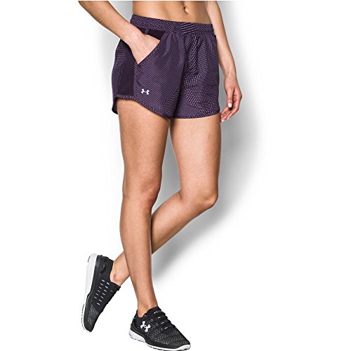 Under Armour Women's Fly-By Perforated Shorts, Imperial Purple/Fresh Orchid, Small