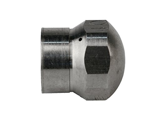 Schieffer 1/8" x 100' 4800 PSI Thermoplastic Sewer Jetter Hose & MTM Hydro 5.0 Orifice Button Nose Nozzle