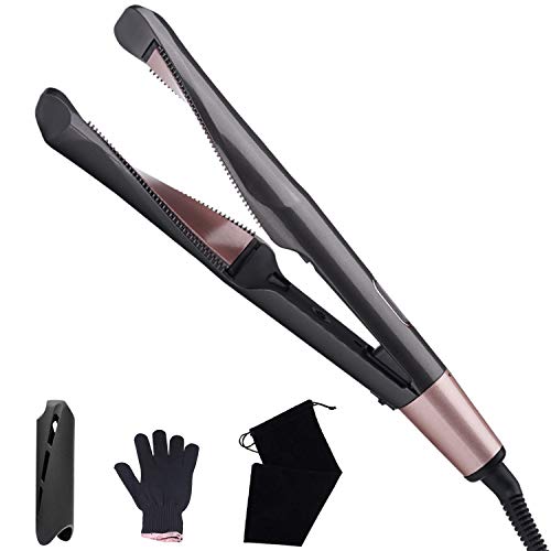 Hair Straightener Curling Iron 2 in 1 Tourmaline Ceramic Twisted Flat Iron Fast Heating-up with LCD Digital Display Hair Styling Tool Hair Curler Suitable for All Hair Types - Thumbnail 6