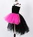 Tutu Dreams 80s Rockstar Costume for Girls Fancy Pop Hot Pink and Black Fluffy Tulle Tutus Birthday Party