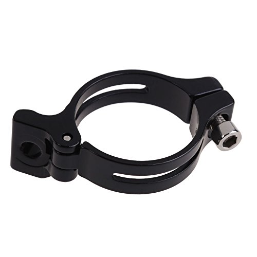 XH Durable 34.9mm Front Derailleur Braze-on Adapter Clamp for Bike MTB (Black)