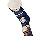 Perman Womens' Printed Stretchy Pants Skinny Leggings Pants (M, Blue)