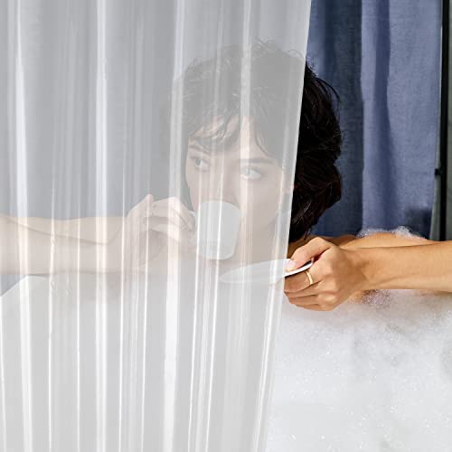 LOVTEX 2 Pack Clear Shower Curtain Liners 72" x 72" PEVA Lightweight