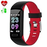 Fitness Tracker, Activity Tracker with Heart Rate & Blood Pressure & Sleep Monitor,IP67 Waterproof [2019 Version] Android iOS Smart Watch,Pedometer Calorie Counter,Call/SMS Reminder for Kids Women Men