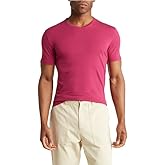 Tailored Recreation Premium Men's Cotton Solid Slim Fit V-Neck T-Shirts Tee Breathable Comfortable Plum