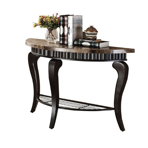 Acme 80070 Galiana Marble Top Sofa Table, Brown Kitchen