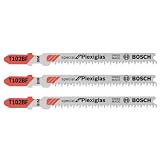 Bosch T102BF 3-Piece 2-5/8 In. 13 TPI Clean for Plexiglas Bi-Metal Jig Saw Blades