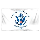 Online Stores Coast Guard Printed Polyester Flag, 3 by 5-Feet