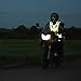 EvoLike Reflective Vest of Unique Design for Running Walking Cycling Jogging Motorcycle with Pocket + 4 High Visibility Wristbands + Bag (Fluorescent Yellow, Size S/M)